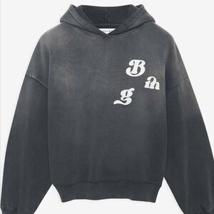 Anine Bing Alec Hoodie Vintage Bing In Washed Black Size M